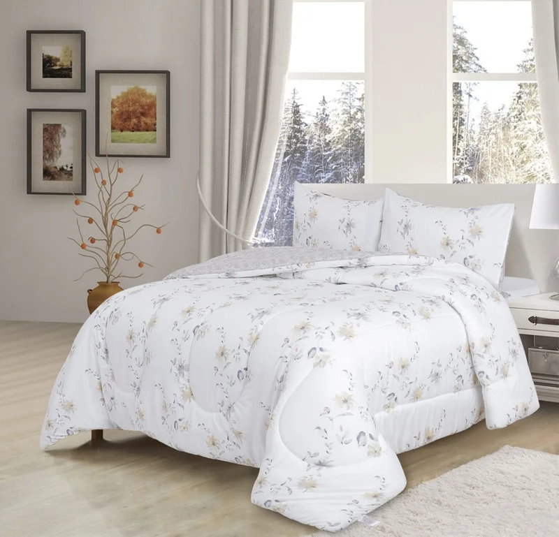 يسكن طقم لحاف مطبوع بنسيج  خيط